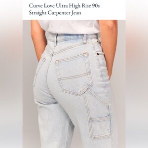 Abercrombie 90s Straight Ultra High Rise Carpenter Jean Curve Love